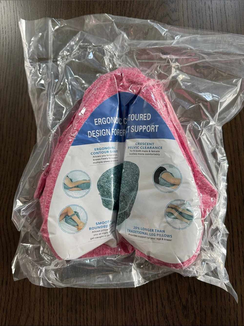BRAND NEW Posture & Pain Relief Knee Pillow - Pink